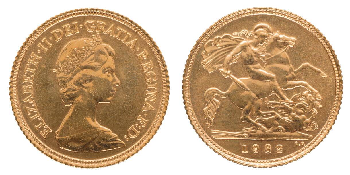 エリザベス2世 ソブリン金貨 1982年