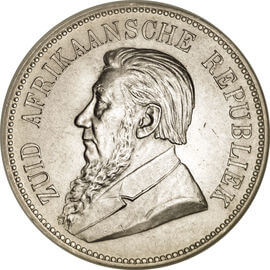 南アフリカ ポール・クリューガー 5シリング銀貨 1892年