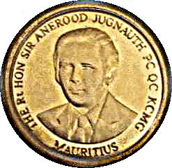 モーリシャス  アヌルード・ジュグノート ドードー 250ルピー金貨 1988年