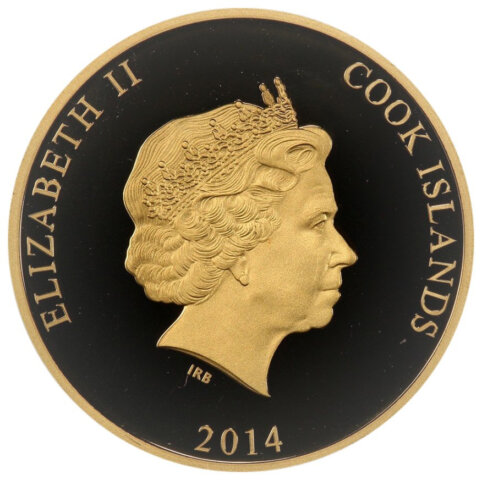 クック諸島 エリザベス2世 ハローキティ 100ドル金貨 2014年