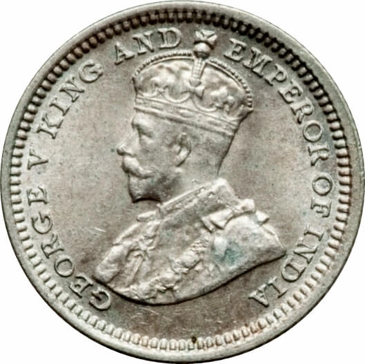 香港 ジョージ5世 5セント銀貨 1933年