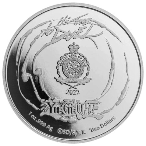 ニウエ エリザベス2世 遊戯王25周年記念 2ドル銀貨 2022年