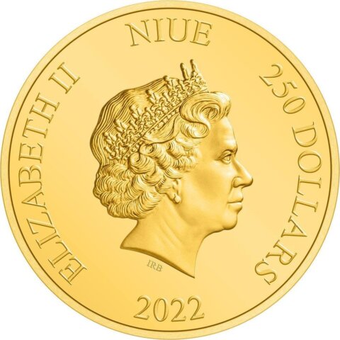 ニウエ エリザべス2世 スターウォーズ マンダロリアン 250ドル金貨 2022年