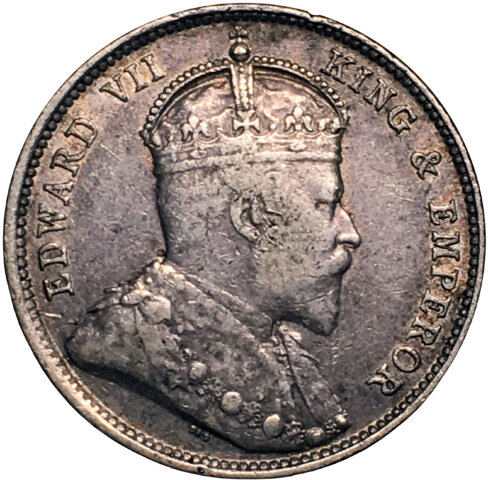 香港 エドワード7世 20セント銀貨 1904年