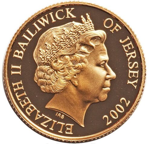 ジャージー エリザベス2世 25ポンド金貨 ダイアナ妃死去5周年  2002年