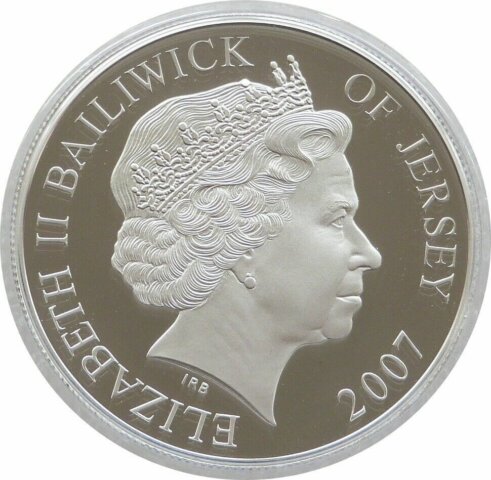 ジャージー エリザベス2世 ダイアナ・プリンセス・オブ・ウェールズ 5ポンド銀貨 2007年