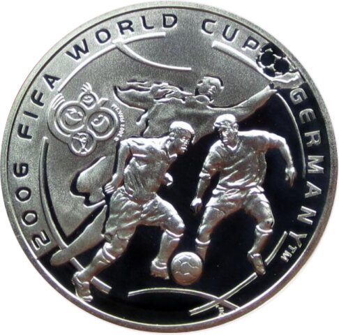 アルメニア FIFA ワールドカップ ドイツ 100ドラム銀貨 2004年