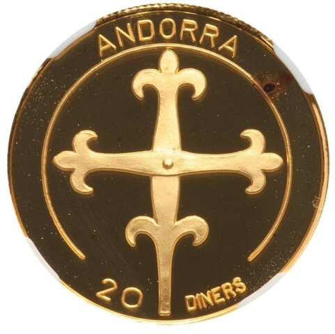 アンドラ イザベル1世 20ディナール金貨 1997年