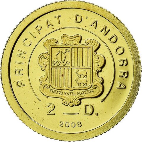 アンドラ ナポレオン・ボナパルト 2ダイナー金貨 2008年