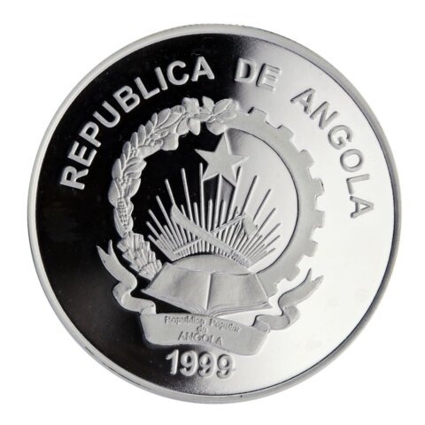アンゴラ シドニーオリンピック 100クワンザ銀貨 1999年