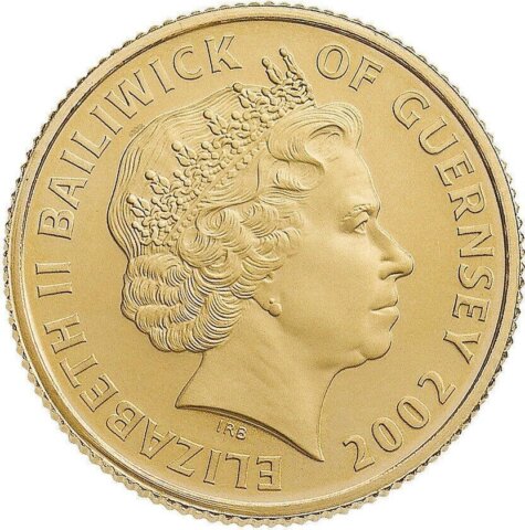 ガーンジー島 エリザベス2世 ゴールデンジュビリー 25ポンド金貨 2002年