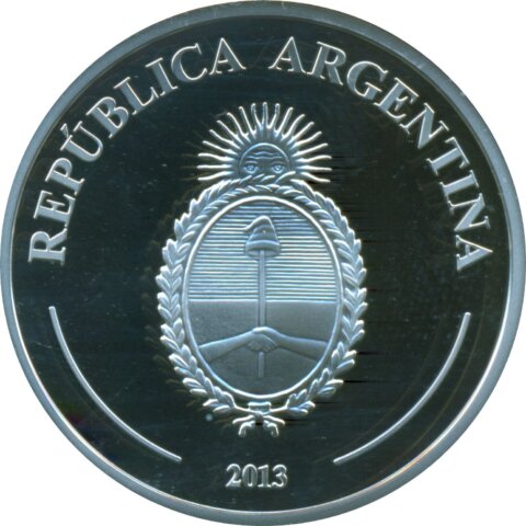 アルゼンチン タンゴ 5ペソ銀貨 2013年