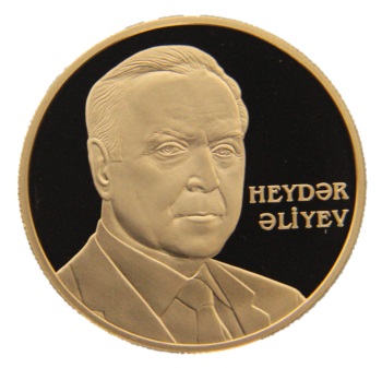 アゼルバイジャン ヘイダル・アリエフ 100マナト金貨 2004年