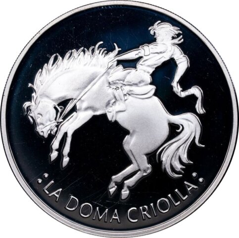 アルゼンチン ガウチョと馬 25ペソ銀貨 2000年
