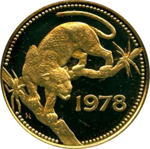ベリーズ ジャガー 250ドル金貨 1978年
