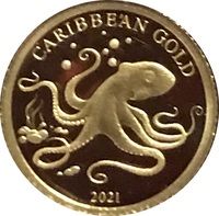 バルバドス カリビアン・オクトパス 10ドル金貨 2021年