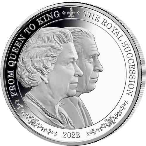 バルバドス エリザベス2世 チャールズ3世の即位 5ドル銀貨 2022年