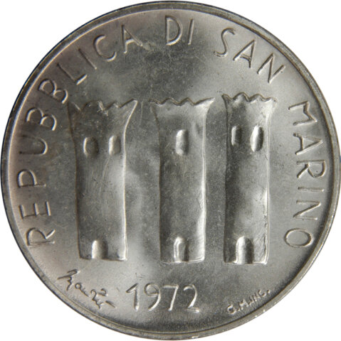 サンマリノ 500リラ銀貨 1972年