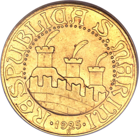 サンマリノ 10リラ金貨 1925年