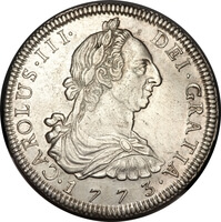 ボリビア カール3世 8レアル銀貨 1773年