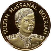 ブルネイ ハッサナル・ボルキア 通貨委員会設立 20 周年 100ドル金貨 1987年