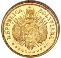 ボリビア 20センタボス金貨 1868年