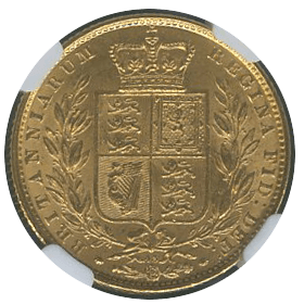 イギリス ヴィクトリア女王 1ソボレン金貨 1861年