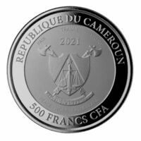 カメルーン マンドリル 500フラン銀貨 2021年