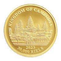 カンボジア インドシナトラ 30,000リエル金貨 2023年