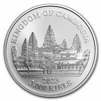 カンボジア ウンピョウ 3,000リエル銀貨 2023年