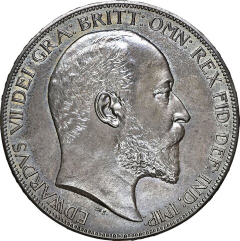 イギリス エドワード7世 1クラウン銀貨 1902年