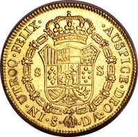 チリ カルロス3世 8エスクード金貨 1786年