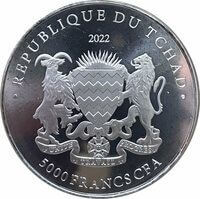 チャド ビットコイン 5,000フラン銀貨 2022年