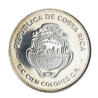 コスタリカ 国際児童年 100コロネス銀貨 1979年