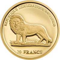 コンゴ民主共和国 ジャイアントセンザンコウ 20フラン金貨 2003年