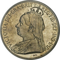キプロス ヴィクトリア女王 18ピアストル銀貨 1901年