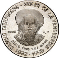 キューバ カミロ・シエンフェゴス  20ペソ銀貨 1988年