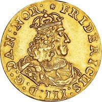 デンマーク フレデリク3世 1ダカット金貨 1660年
