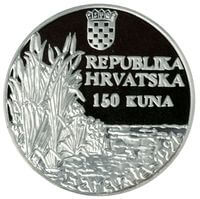 クロアチア オジロワシ 150クーナ銀貨 1997年