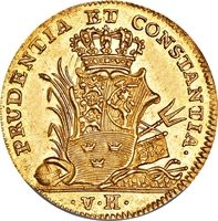 デンマーク フレデリク5世 1ダカット金貨 1749年