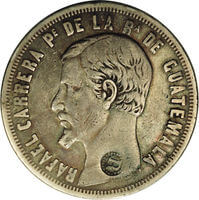 エルサルバドル 8レアル銀貨 1862-1863年 表