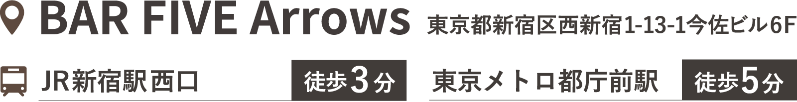 会場：BAR FIVE Arrows