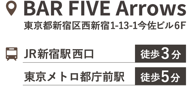会場：BAR FIVE Arrows